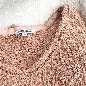 Elizabeth and James millennial pink chunky sweater